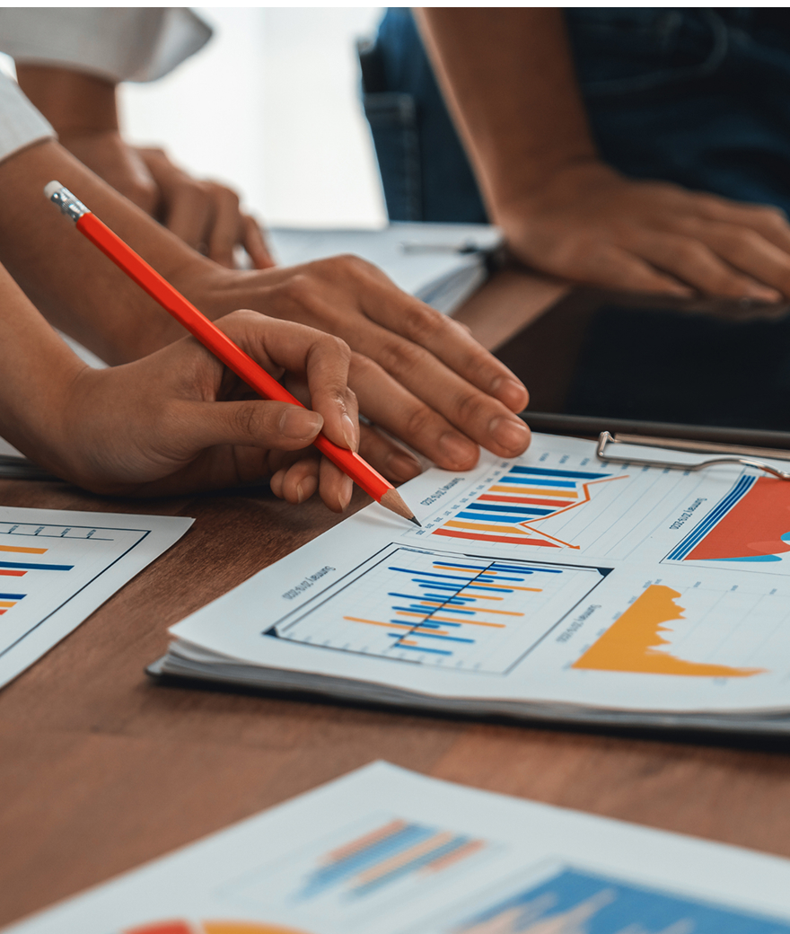 Close up of generic charts