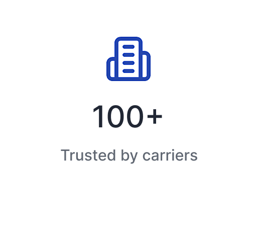 100+ trusted by carriers